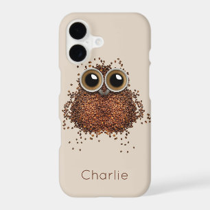 Coffee Owl custom name phone cases