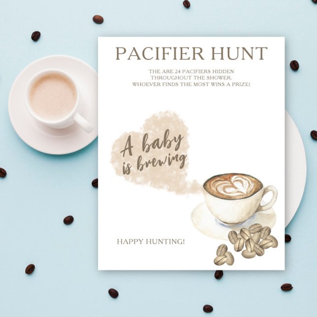 COFFEE - pacifier hunt baby shower game Poster (Creator Uploaded)