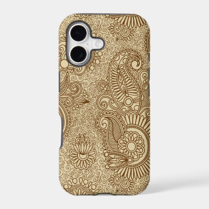 Coffee Paisley Doodle Patterns iPhone 5 Case