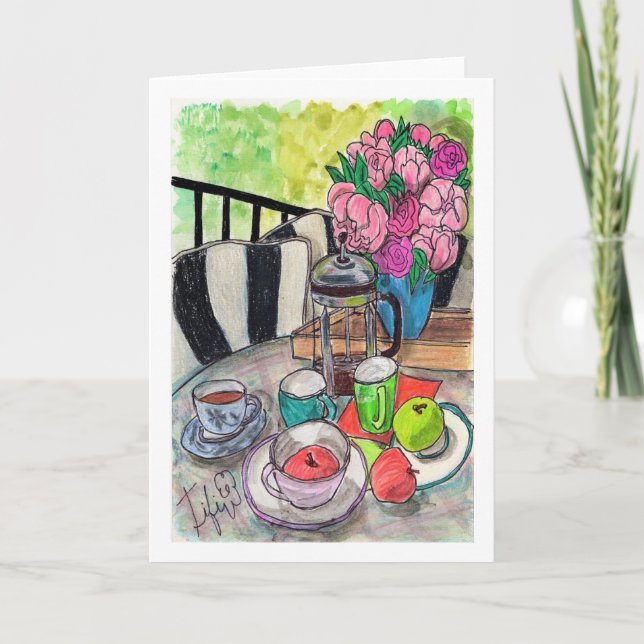 Coffee Party Table Card (Front)
