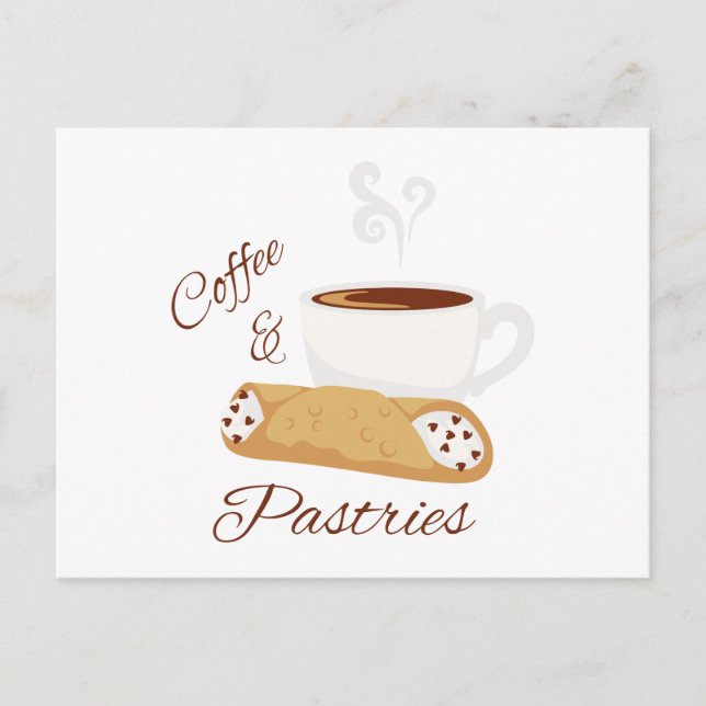 Coffee & Pastries Postcard (Front)