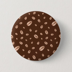 Coffee pattern 6 cm round badge