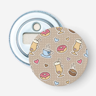 Coffee pattern bottle opener