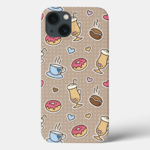 Coffee pattern iPhone 13 case