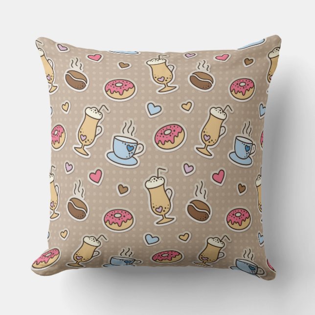 Coffee pattern cushion (Front)