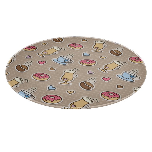 Coffee pattern cutting board (Corner)