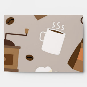 Coffee pattern envelope