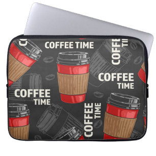 Coffee pattern laptop sleeve