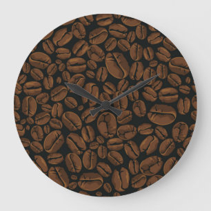 Coffee pattern large clock