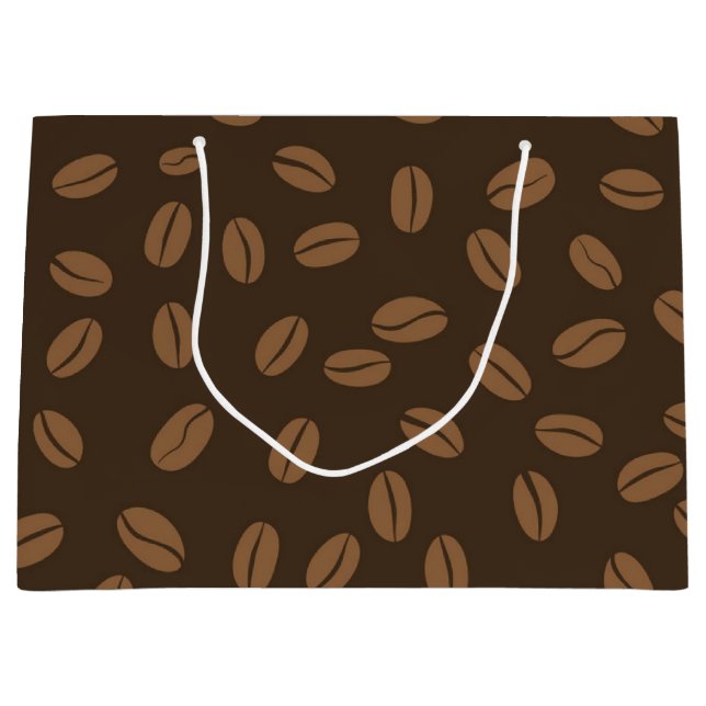 Coffee pattern large gift bag (Front)