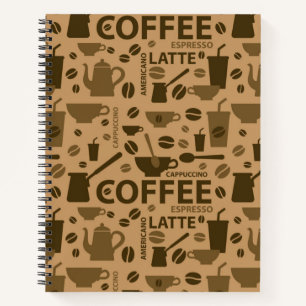 Coffee pattern notebook