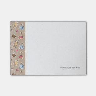 Coffee pattern post-it notes