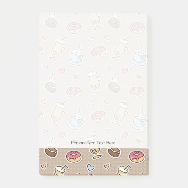 Coffee pattern post-it notes (Front)