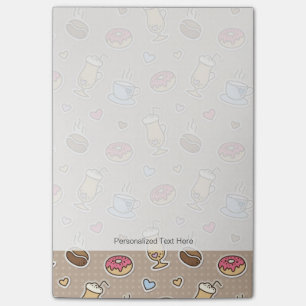 Coffee pattern post-it notes