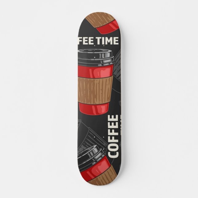 Coffee pattern skateboard (Front)
