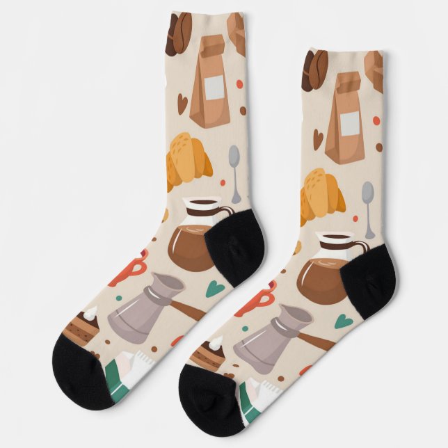 Coffee pattern socks (Left)