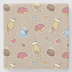 Coffee pattern stone coaster