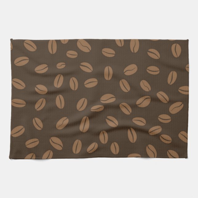 Coffee pattern tea towel (Horizontal)
