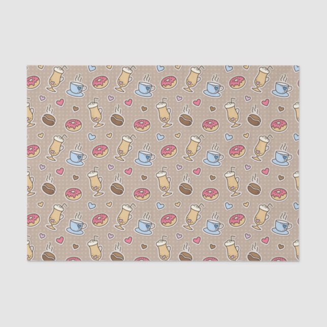 Coffee pattern tissue paper (Front)