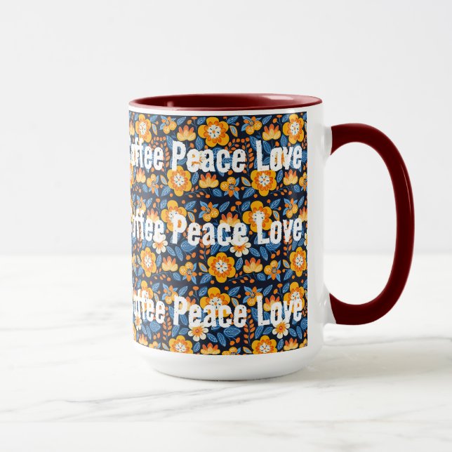 Coffee Peace Love Mug (Right)