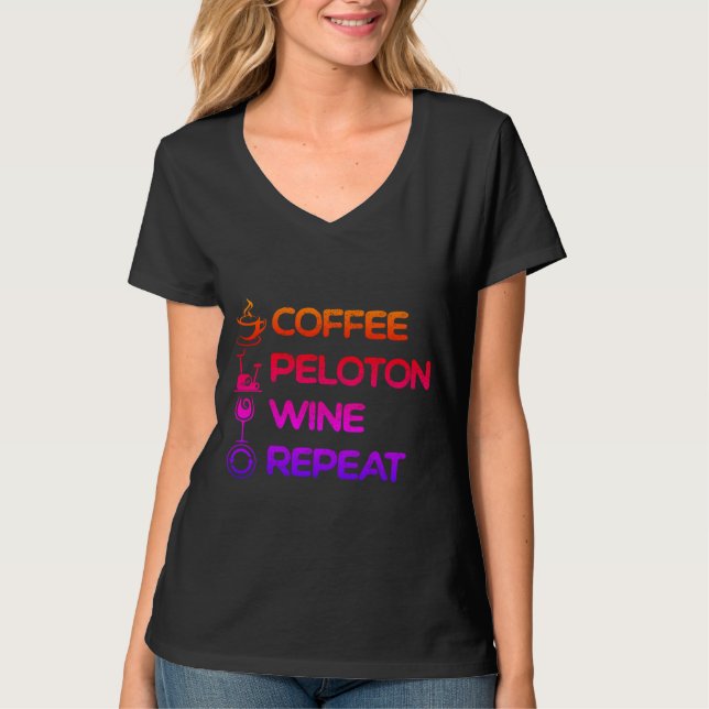 Coffee Pelo Wine Repeat T-Shirt (Front)