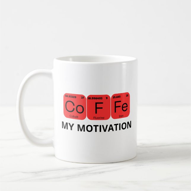 Coffee Periodic Table Element Mug (Left)