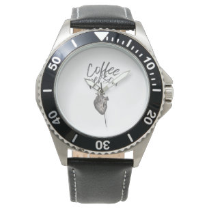 Coffee Person Anatomical Heart Minimal Watch