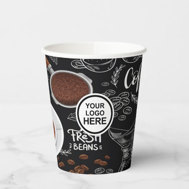 Coffee Personalised Paper Cups (Left)