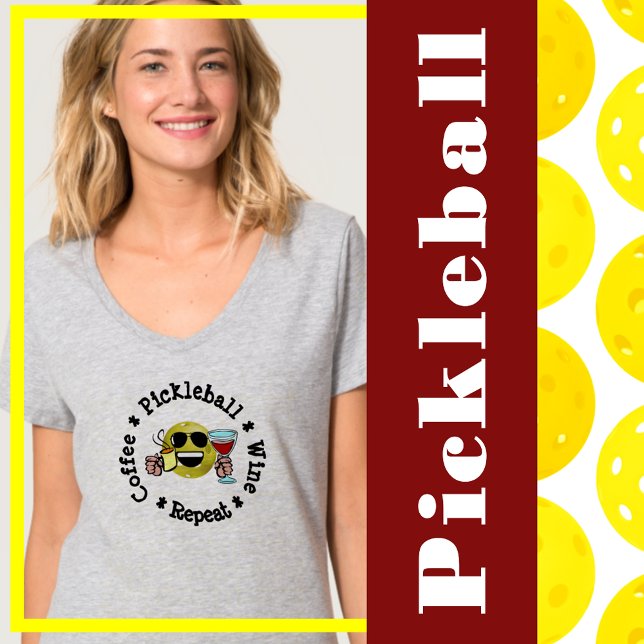 Coffee, Pickleball, Wine, Repeat T-Shirt (Creator Uploaded)