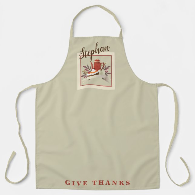 Coffee & Pie Thanksgiving Holiday Apron (Front)