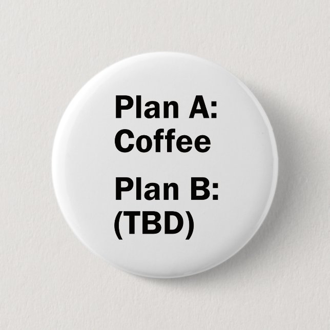 Coffee Plan 6 Cm Round Badge (Front)