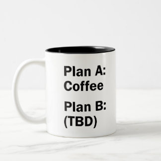 Coffee Plan Two-Tone Coffee Mug