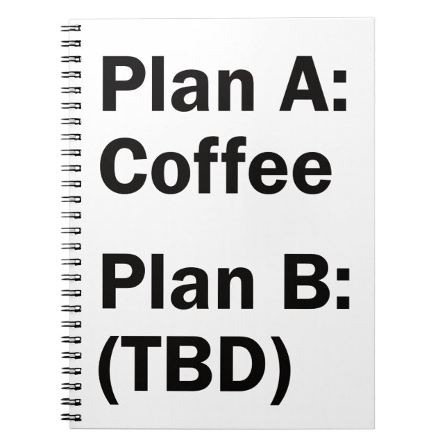Coffee Plans Notebook (Front)