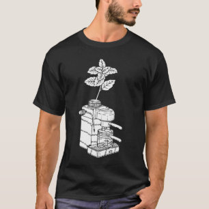 Coffee Plant Beans and Mug Pocket Espresso Barista T-Shirt