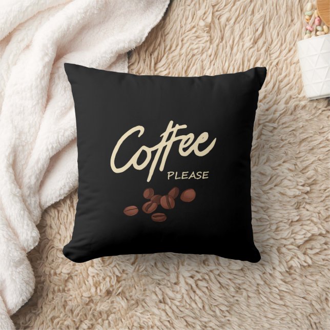 Coffee Please Coffee Lover Cushion (Blanket)