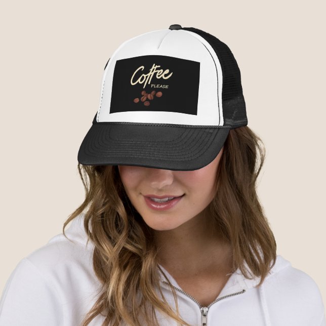 Coffee Please Coffee Lover Trucker Hat (In Situ)