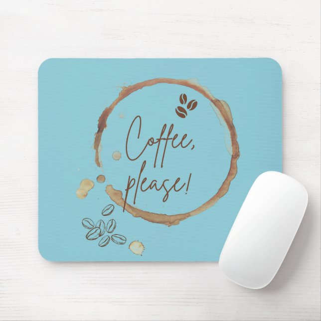 Coffee Please Mouse Pad (With Mouse)