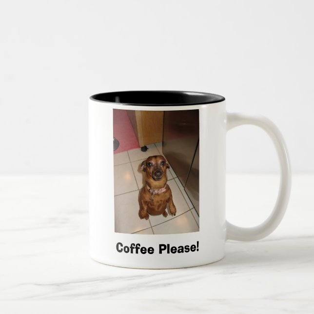 Coffee Please! Two-Tone Coffee Mug (Right)