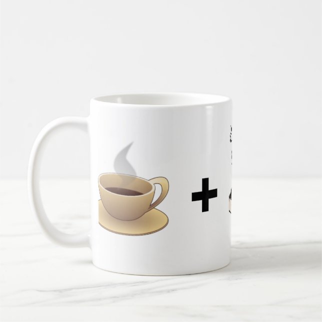 Coffee Plus Cigarettes Equals Happy Man Mug (Left)