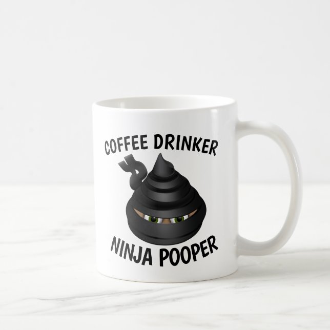 COFFEE POOP NINJA POOPER MUGS (Right)