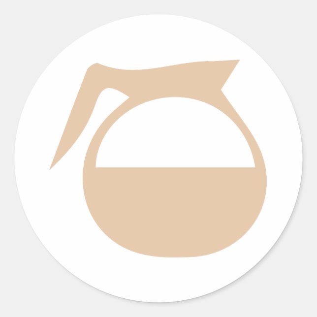 Coffee Pot Art Classic Round Sticker (Front)