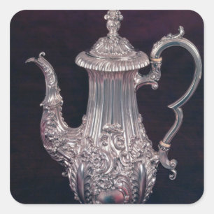 Coffee-pot by John Watson, Sheffield, 1818 Square Sticker