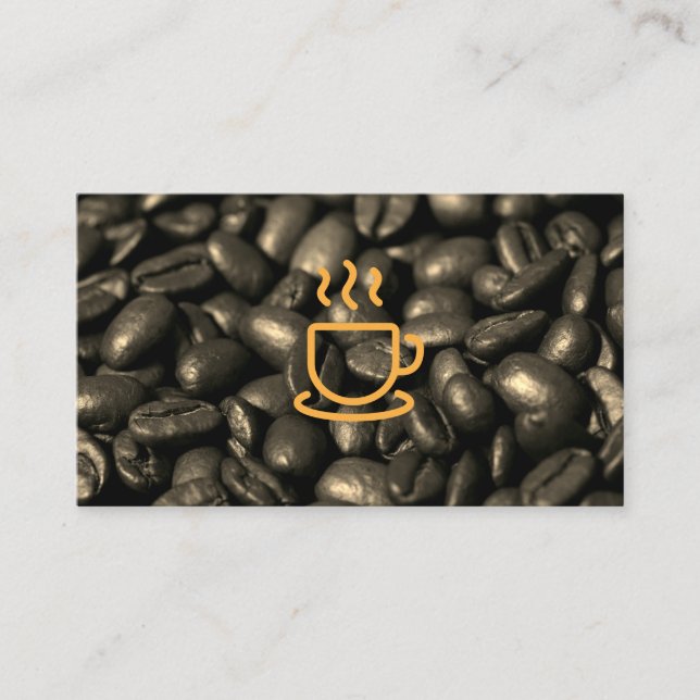 Coffee Pot Coffee Beans | Barista Business Card (Front)