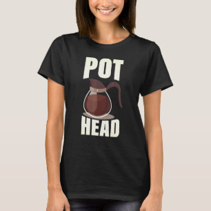 Coffee Pot Head   Drinking Espresso Caffeine Bean  T-Shirt