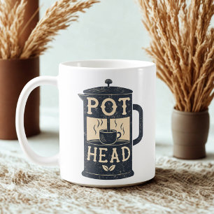 Coffee Pot Head Funny Coffee Mug
