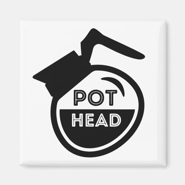 Coffee Pot Head Magnet (Front)
