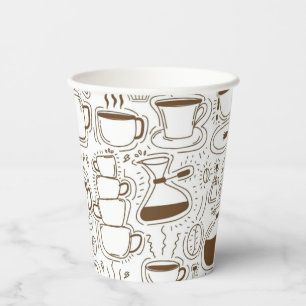Coffee Pot Party Cups   White