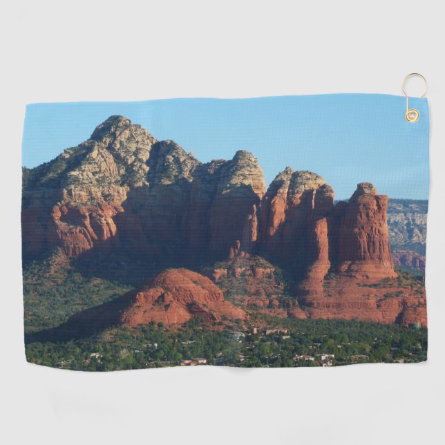 Coffee Pot Rock I in Sedona Arizona Golf Towel (Horizontal)