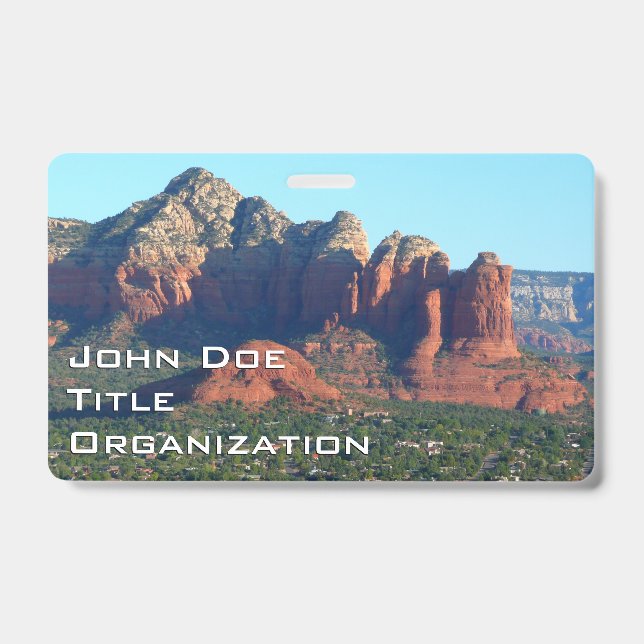 Coffee Pot Rock I in Sedona Arizona ID Badge (Front)