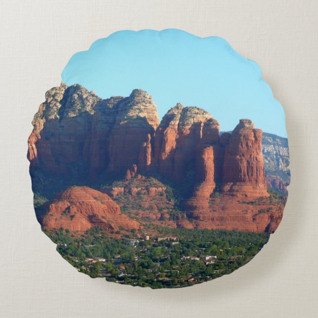Coffee Pot Rock I in Sedona Arizona Round Cushion (Front)